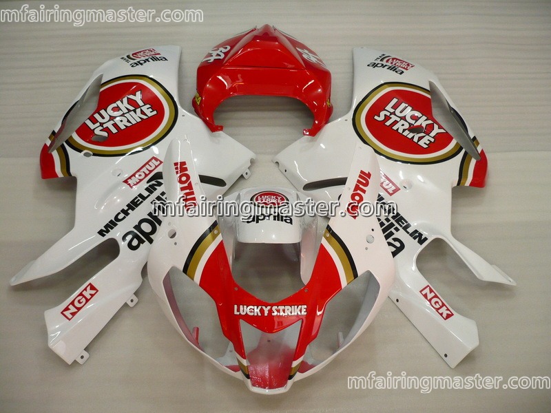 (image for) Fit for Aprilias RSV1000 2003 2004 2005 2006 fairing kit Lucky strike white red
