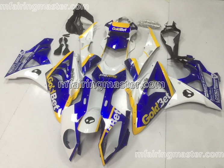 (image for) Fit for BMW S1000RR 2009 2010 2011 2012 2013 2014 fairing kit injection molding Gold bet blue white