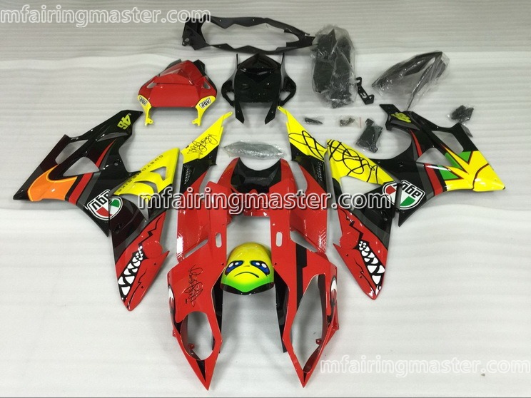(image for) Fit for BMW S1000RR 2009 2010 2011 2012 2013 2014 fairing kit injection molding Shark yellow red black