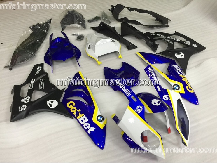 (image for) Fit for BMW S1000RR 2009 2010 2011 2012 2013 2014 fairing kit injection molding Gold bet blue yellow