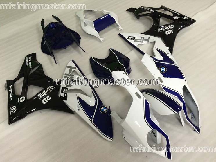 (image for) Fit for BMW S1000RR 2009 2010 2011 2012 2013 2014 fairing kit injection molding Blue black white