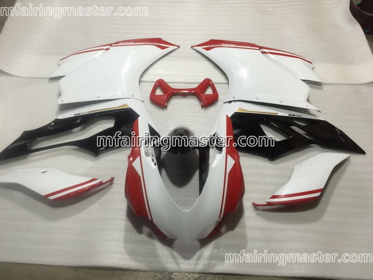 (image for) Fit for Ducati 899 1199 1299 2012 2013 2014 2015 fairing kit injection molding Red white black