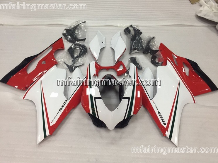 (image for) Fit for Ducati 899 1199 1299 2012 2013 2014 2015 fairing kit injection molding Red white black