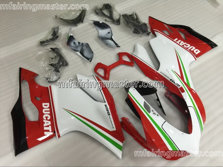 (image for) Fit for Ducati 899 1199 1299 2012 2013 2014 2015 fairing kit injection molding Red white black