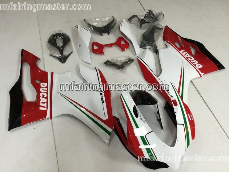 (image for) Fit for Ducati 899 1199 1299 2012 2013 2014 2015 fairing kit injection molding Red white black