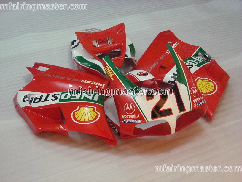 (image for) Fit for Ducati 996 748 916 998 1996 1997 1998 1999 2000 2001 2002 2003 2004 fairing kit injection molding 21 infostrada red