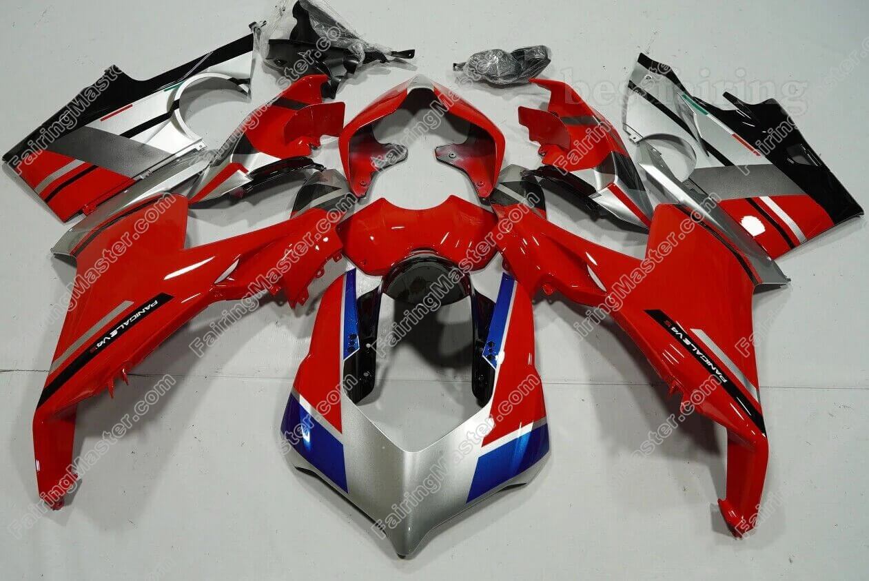 (image for) Fairing kit fit for Ducati Panigale V4 V4S 2018 2019 silver red black 108