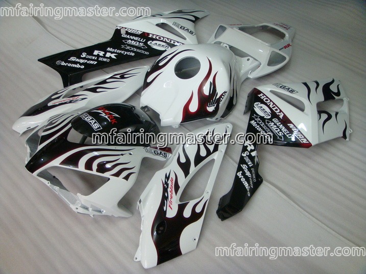 (image for) Fit for Honda CBR1000RR 2004 2005 fairing kit injection molding Flames white
