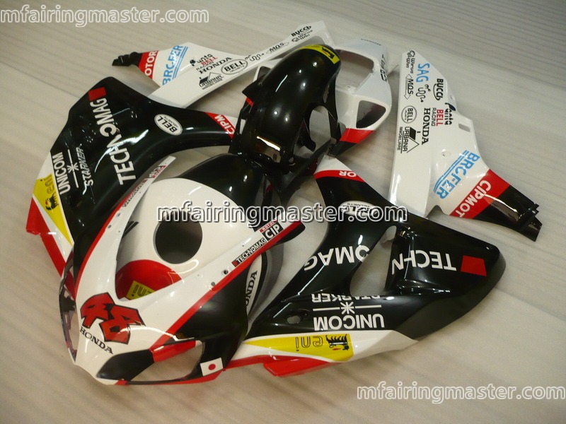 (image for) Fit for Honda CBR1000RR 2006 2007 fairing kit injection molding 48 black white