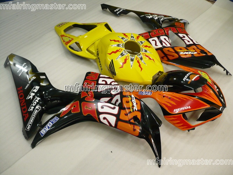 (image for) Fit for Honda CBR1000RR 2006 2007 fairing kit injection molding Repsol yellow