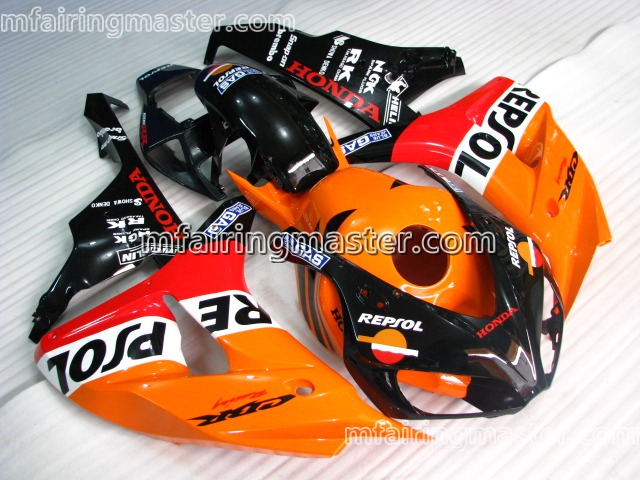 (image for) Fit for Honda CBR1000RR 2006 2007 fairing kit injection molding Repsol black orange