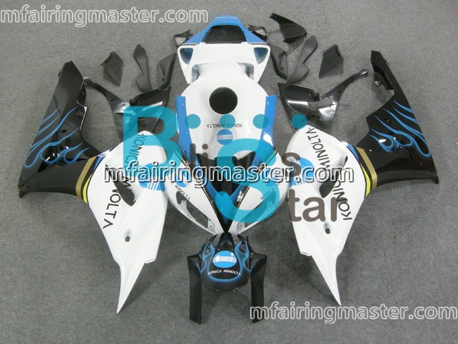 (image for) Fit for Honda CBR1000RR 2006 2007 fairing kit injection molding Konica minolta blue flames
