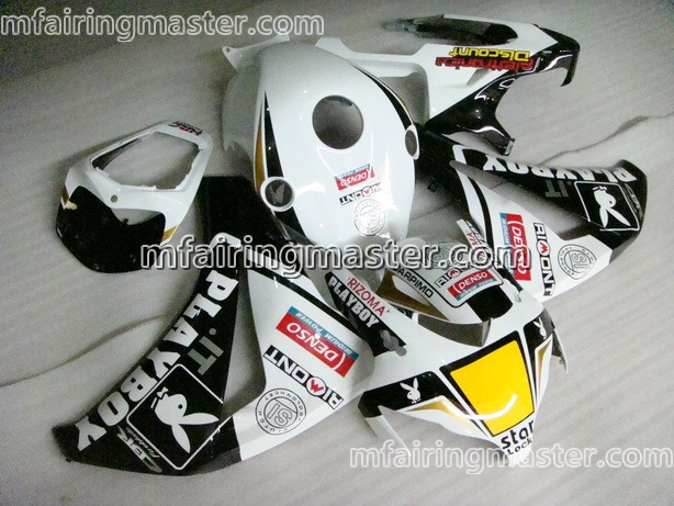(image for) Fit for Honda CBR1000RR 2008 2009 2010 2011 fairing kit injection molding Playboy white black