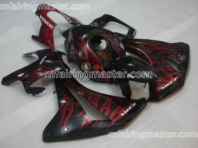 (image for) Fit for Honda CBR1000RR 2008 2009 2010 2011 fairing kit injection molding Red flame black