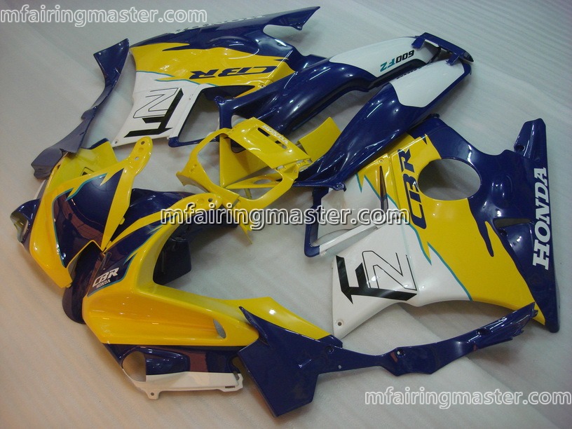 (image for) Fit for Honda CBR600 F2 1991 1992 1993 1994 fairing kit Yellow blue