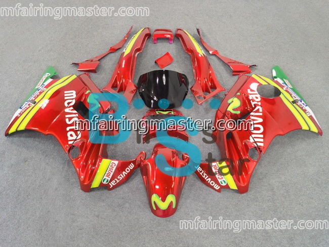 (image for) Fit for Honda CBR600 F2 1991 1992 1993 1994 fairing kit Movistar red