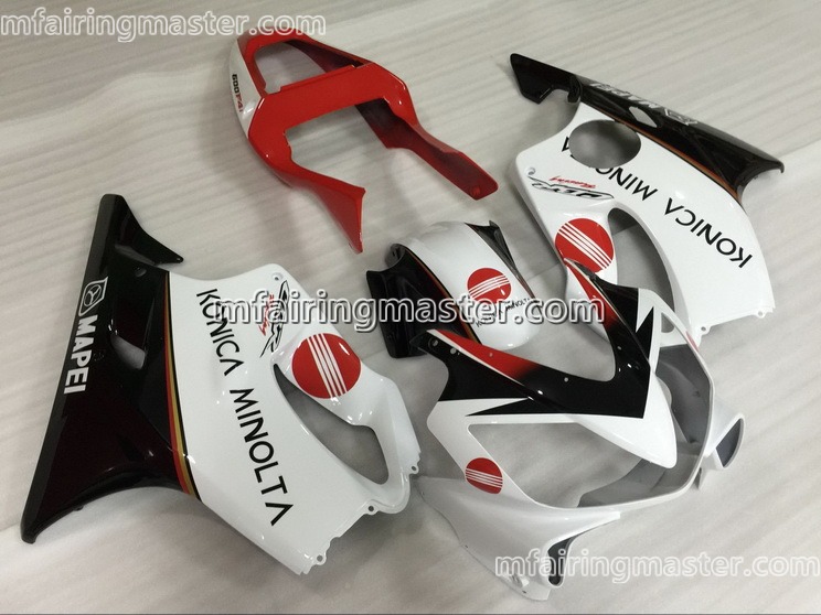 (image for) Fit for Honda CBR600 F4i 2001 2002 2003 fairing kit injection molding Konica minolta white