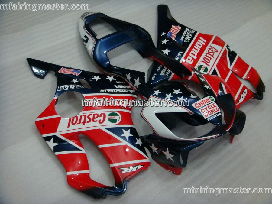 (image for) Fit for Honda CBR600 F4i 2001 2002 2003 fairing kit injection molding Castrol red