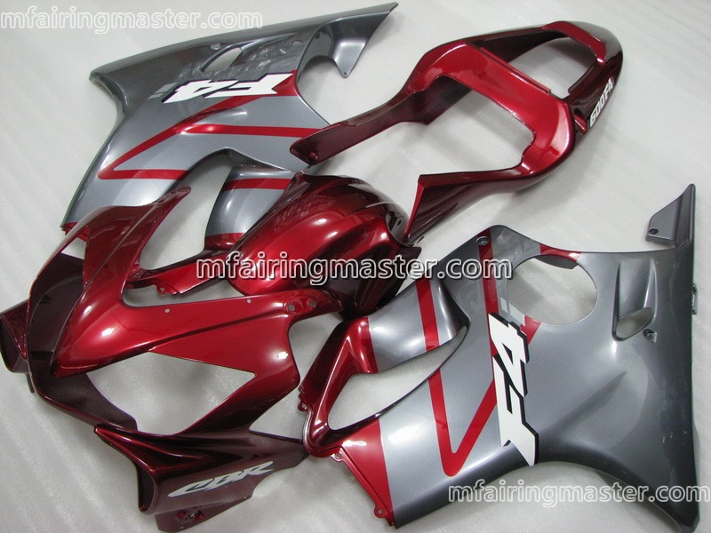 (image for) Fit for Honda CBR600 F4i 2001 2002 2003 fairing kit injection molding Red silver