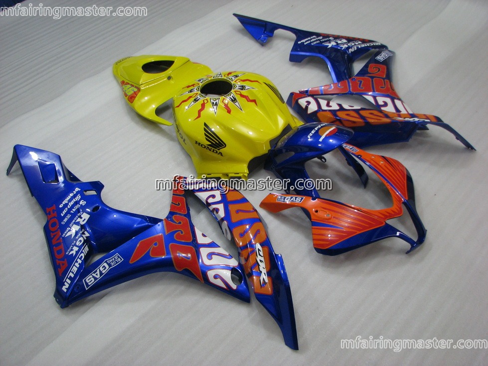 (image for) Fit for Honda CBR600RR F5 2007 2008 fairing kit injection molding Blue yellow