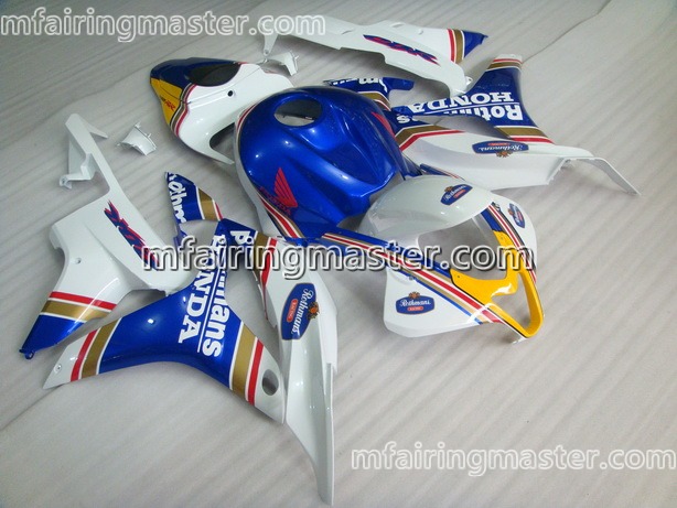 (image for) Fit for Honda CBR600RR F5 2007 2008 fairing kit injection molding Rothmans white blue