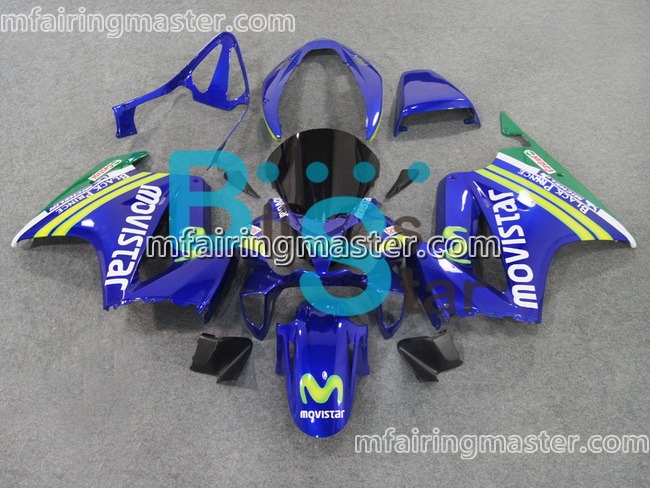 (image for) Fit for Honda VFR800 2002 2003 2004 2005 2006 2007 2008 2009 2010 2011 2012 fairing kit injection molding Movistar blue - Click Image to Close