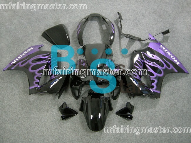(image for) Fit for Honda VFR800 2002 2003 2004 2005 2006 2007 2008 2009 2010 2011 2012 fairing kit injection molding Purple flame black - Click Image to Close