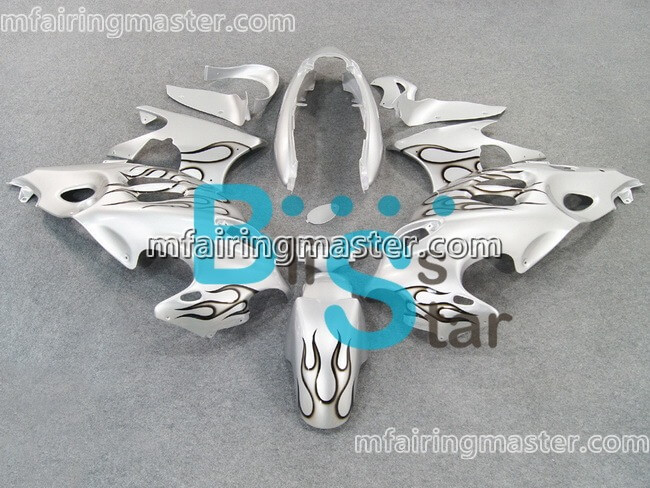 (image for) Fit for Suzuki GSXF 600 750 Katana 2005 2006 fairing kit Black flame silver