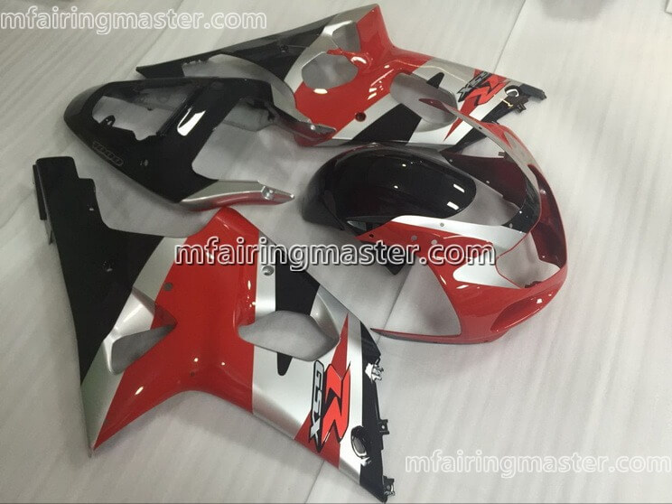 (image for) Fit for Suzuki GSXR 1000 K1 K2 2000 2001 2002 fairing kit injection molding Red silver black