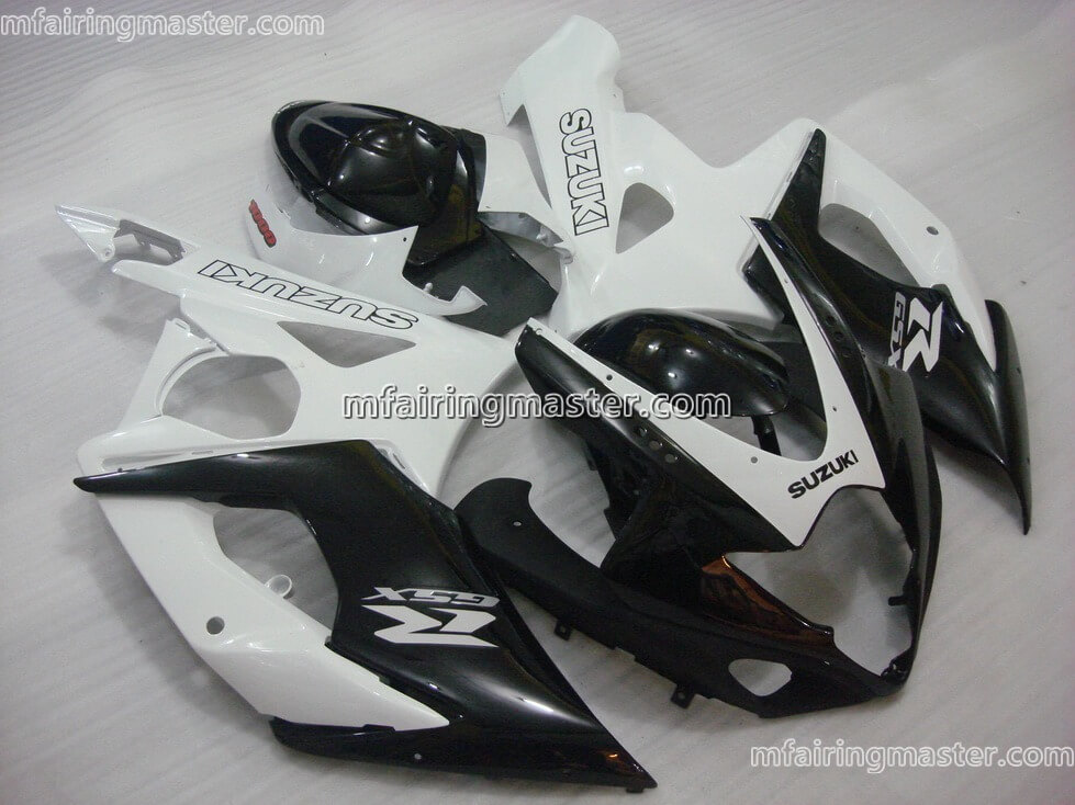 (image for) Fit for Suzuki GSXR 1000 K5 2005 2006 fairing kit injection molding Black white