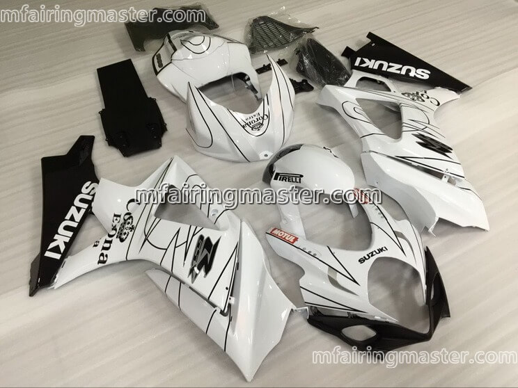 (image for) Fit for Suzuki GSXR 1000 K7 2007 2008 fairing kit injection molding Corona extra black white