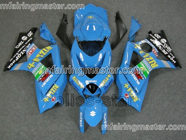 (image for) Fit for Suzuki GSXR 1000 K7 2007 2008 fairing kit injection molding Rizla+ blue