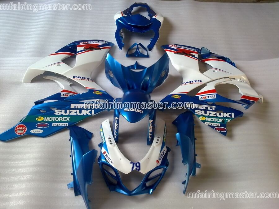 (image for) Fit for Suzuki GSXR 1000 K9 2009 2010 2011 2012 2013 2014 2015 2016 fairing kit injection molding blue white