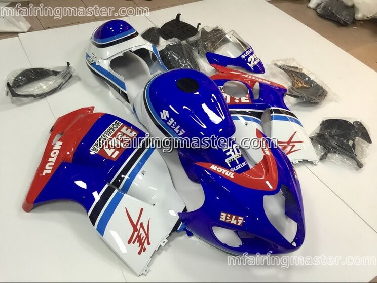 (image for) Fit for Suzuki GSXR 1300 Hayabusa 1999 2000 2001 2002 2003 2004 2005 2006 2007 fairing kit injection molding Blue white