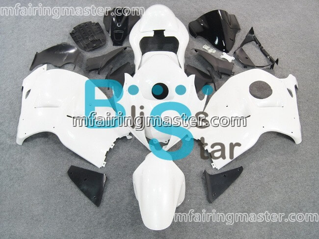 (image for) Fit for Suzuki GSXR 1300 Hayabusa 1999 2000 2001 2002 2003 2004 2005 2006 2007 fairing kit injection molding White - Click Image to Close