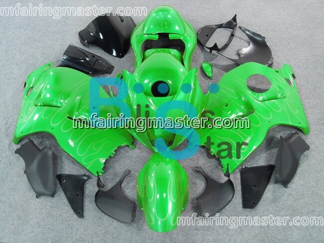 (image for) Fit for Suzuki GSXR 1300 Hayabusa 1999 2000 2001 2002 2003 2004 2005 2006 2007 fairing kit injection molding Green - Click Image to Close