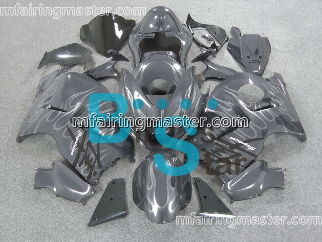 (image for) Fit for Suzuki GSXR 1300 Hayabusa 1999 2000 2001 2002 2003 2004 2005 2006 2007 fairing kit injection molding Grey - Click Image to Close