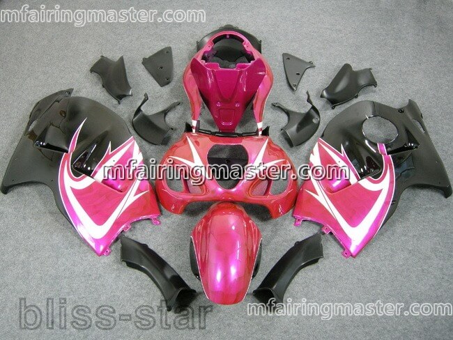 (image for) Fit for Suzuki GSXR 1300 Hayabusa 1999 2000 2001 2002 2003 2004 2005 2006 2007 fairing kit injection molding Red black - Click Image to Close