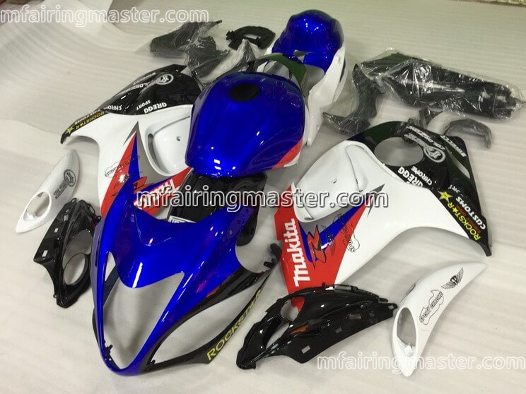(image for) Fit for Suzuki GSXR 1300 Hayabusa 2016 2017 2018 2019 2020 fairing kit injection molding Blue white