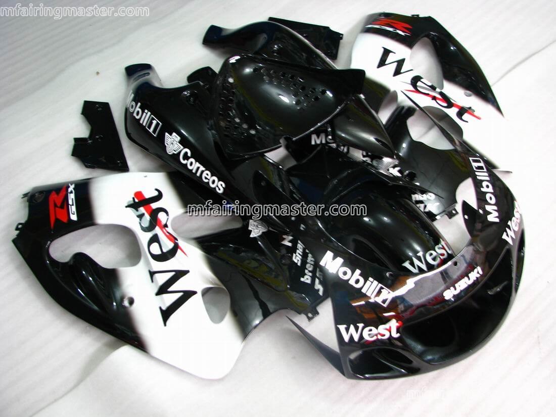 (image for) Fit for Suzuki GSXR 600 750 1996 1997 1998 1999 2000 fairing kit West black white