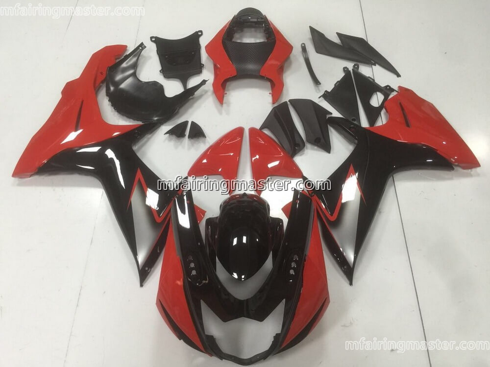 (image for) Fit for Suzuki GSXR 600 750 K11 2011 2012 2013 2014 2015 fairing kit injection molding Red black