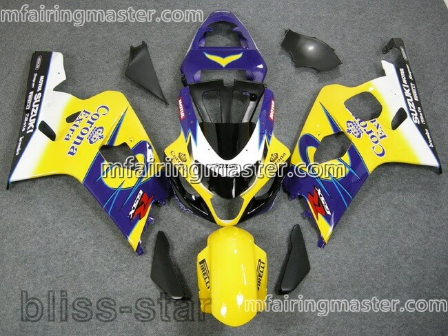 (image for) Fit for Suzuki GSXR 600 750 k4 2004 2005 fairing kit injection molding Yellow blue