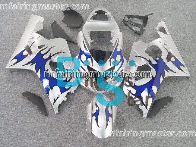 (image for) Fit for Suzuki GSXR 600 750 k4 2004 2005 fairing kit injection molding Silver blue