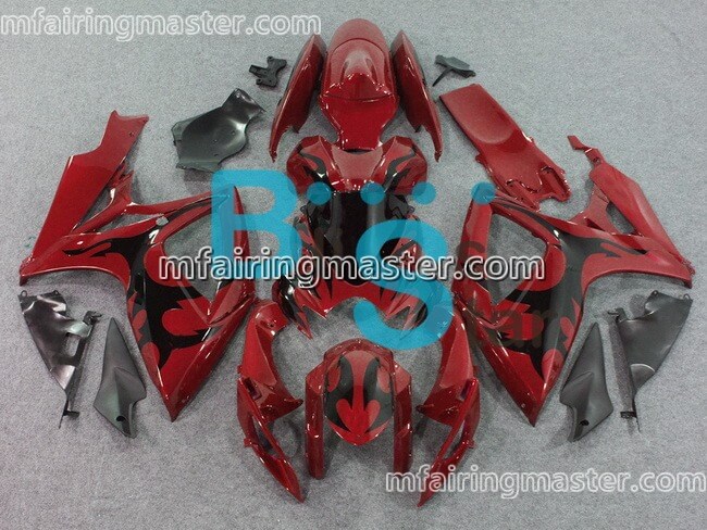 (image for) Fit for Suzuki GSXR 600 750 K6 2006 2007 fairing kit injection molding Red black
