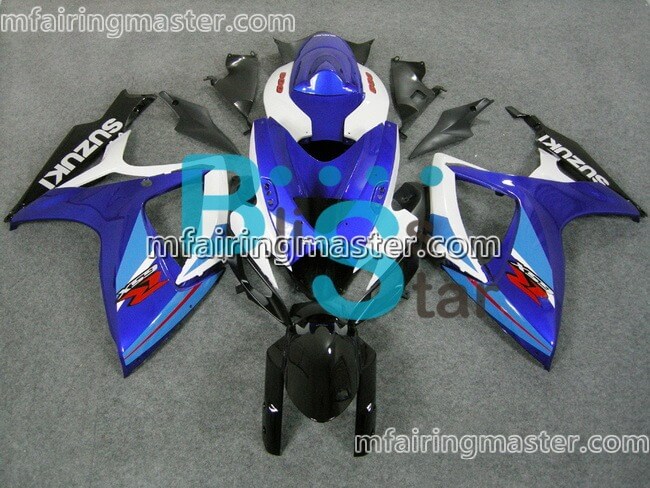 (image for) Fit for Suzuki GSXR 600 750 K6 2006 2007 fairing kit injection molding White blue