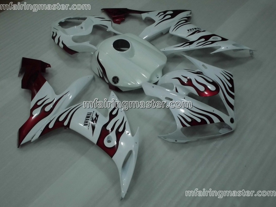 (image for) Fit for Yamaha YZF 1000 R1 2004 2005 2006 fairing kit injection molding Red flame black