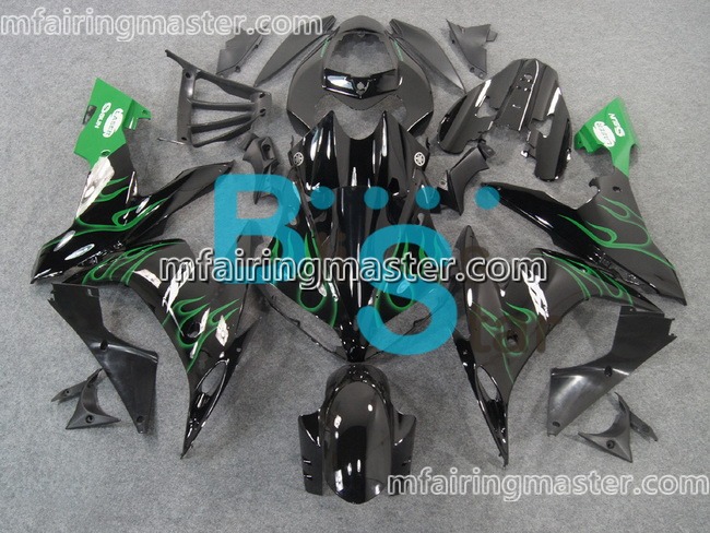 (image for) Fit for Yamaha YZF 1000 R1 2004 2005 2006 fairing kit injection molding Green flame black