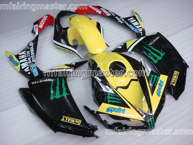 (image for) Fit for Yamaha YZF 1000 R1 2007 2008 fairing kit injection molding Monster yellow black