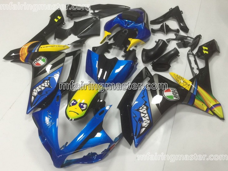 (image for) Fit for Yamaha YZF 1000 R1 2007 2008 fairing kit injection molding Blue black