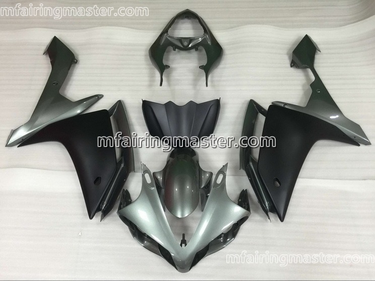 (image for) Fit for Yamaha YZF 1000 R1 2007 2008 fairing kit injection molding Black silver